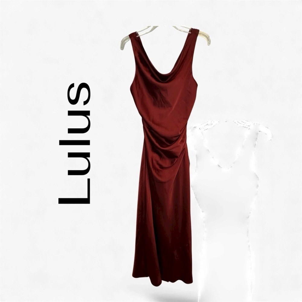 Lulu's Holiday Deep Red‎ Strappy Backless Dress Size XL